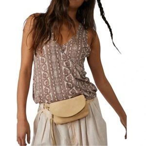 Free People Your Twisted Tank Ivory Combo XS